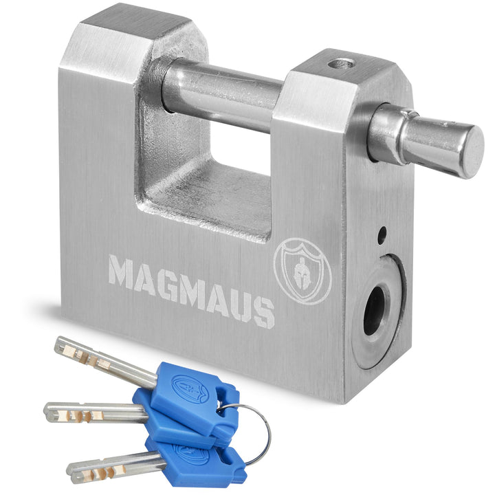 Magmaus® RTL/50 Robustes, wetterfestes Vorhängeschlöss für den Aussenbereich mit 3 Schlüsseln – Idea