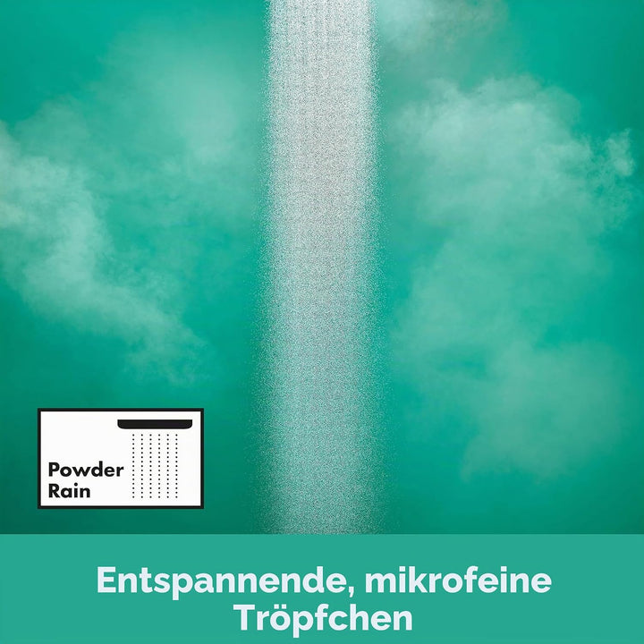 hansgrohe Kopfbrause Pulsify S, Brausekopf 105mm, Duschkopf Regendusche mit 1 Strahlart, Mattschwarz