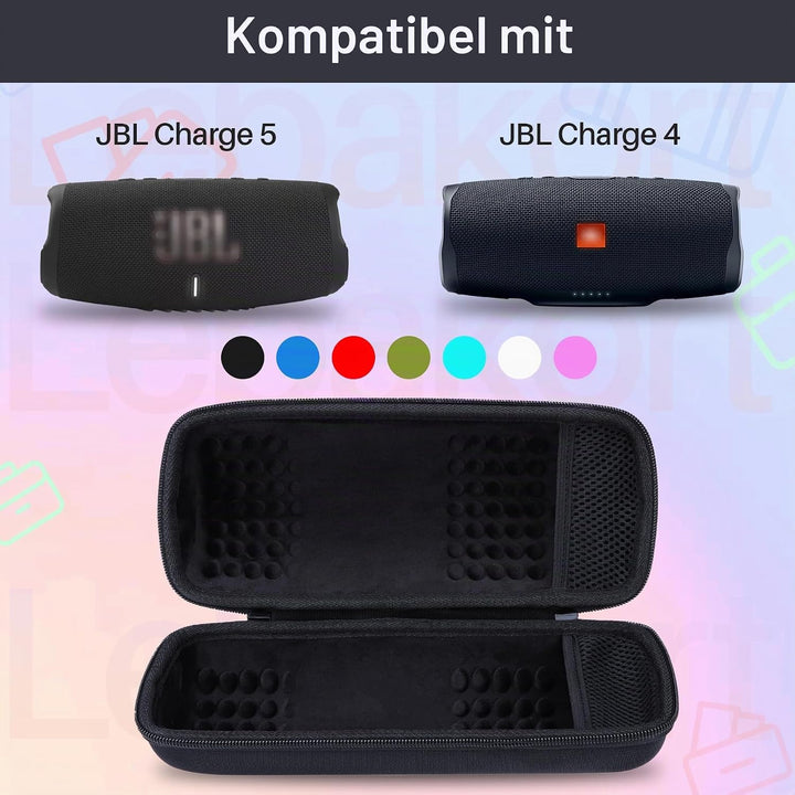 Lebakort Hart Reise Schutz Hülle Etui Tasche für JBL Charge 5 Charge 4 Bluetooth Wasserdichter Porta