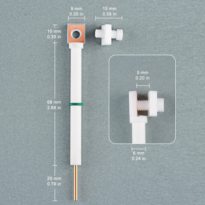 stonylab PTFE Kupfer Elektrodenhalter, Austauschbarer Mehrzweck Elektrodenhalter Clip mit 10 x 10 mm