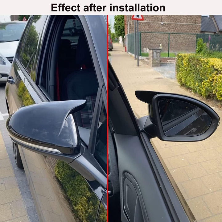 1 Paar Spiegelkappen Links Rechts Seitenspiegel Abdeckkappen für Golf MK7 7.5 GTI 7 Golf 7 R
