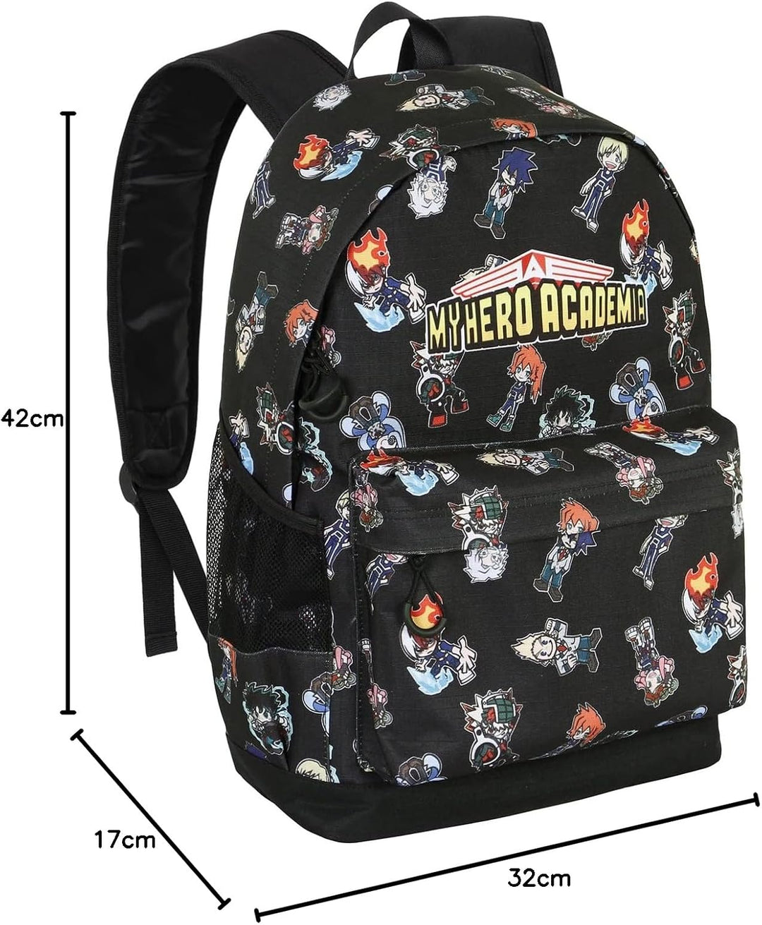 My Hero Academia Chibi-FAN HS Rucksack, Schwarz
