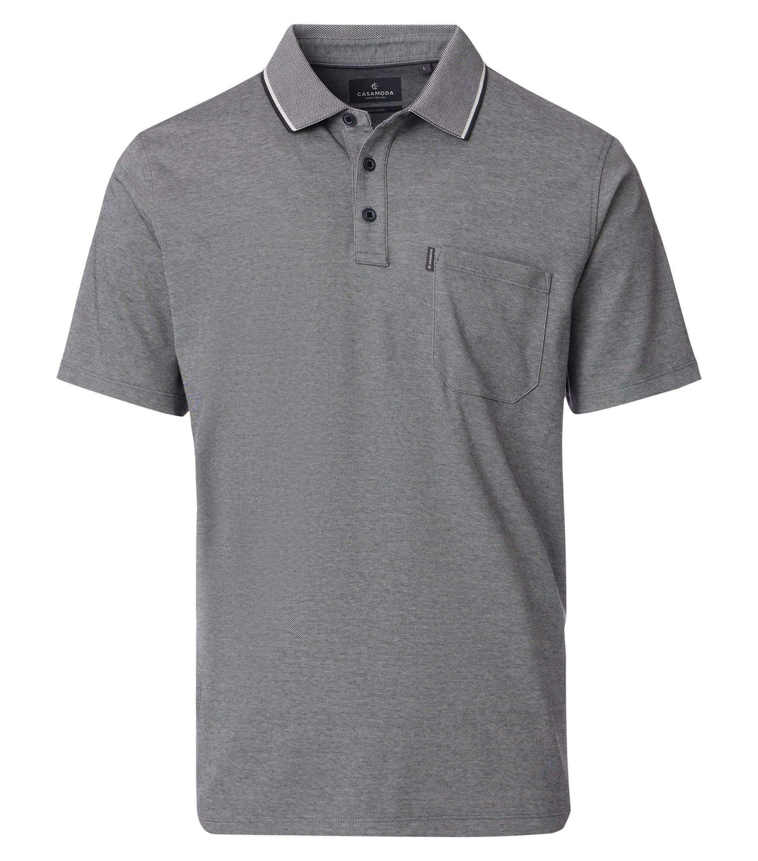 CASAMODA Polo-Shirt Uni S Grau, S Grau