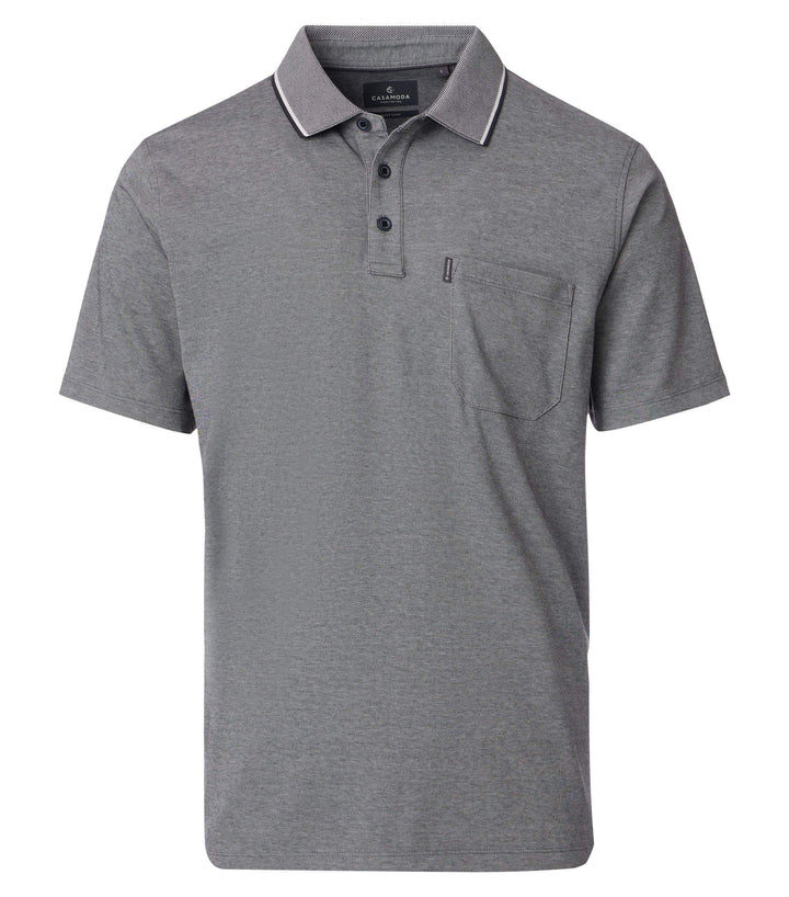 CASAMODA Polo-Shirt Uni S Grau, S Grau