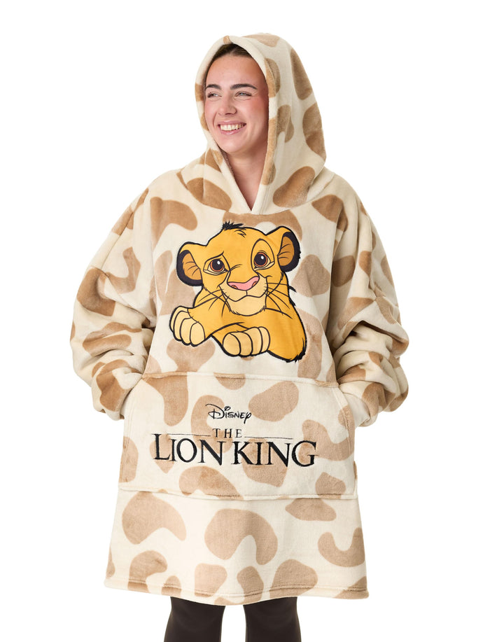Disney tragbarer Decken-Hoodie | Kapuzenpullover für Erwachsene mit thematischem Aufdruck, Einheitsg