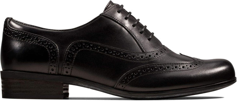 Clarks Hamble Oak Damen Schnürhalbschuhe 36 EU Schwarz Black Leather, 36 EU Schwarz Black Leather