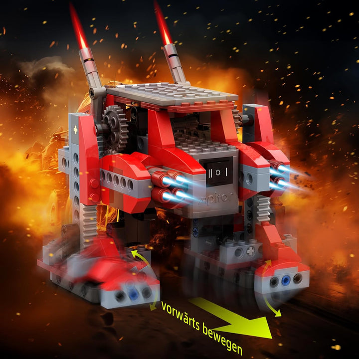 Robot B, Mint-Spielzeug für Jungen 6-12 Jahre, 8-in-1 Action-Roboterbausatz, Elektrischer Motor für