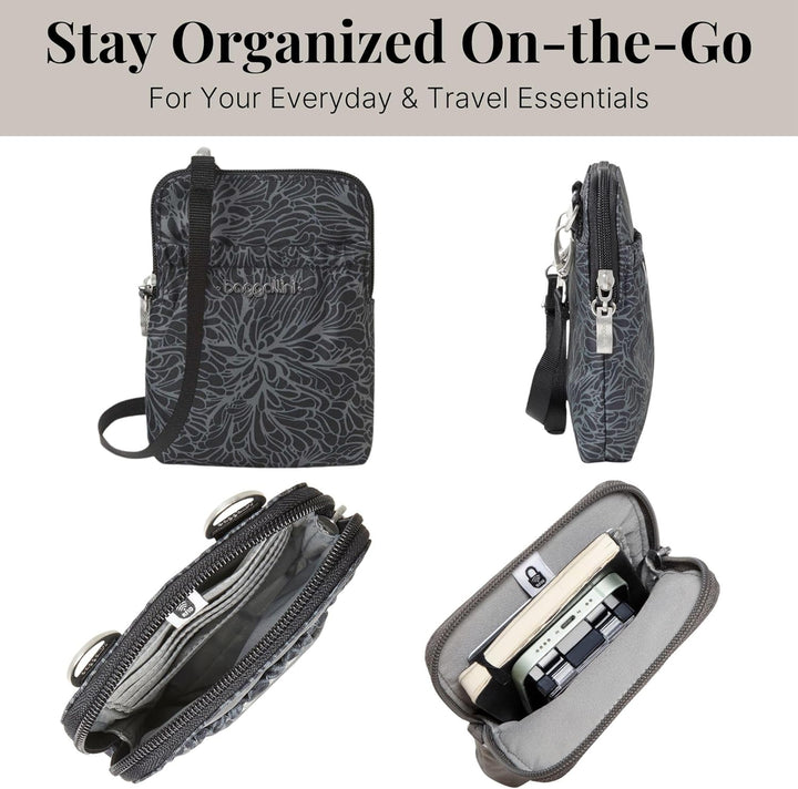 Baggallini Rfid Bryant Pouch Rfid Bryant Pouch Midnight Blossom, Midnight Blossom