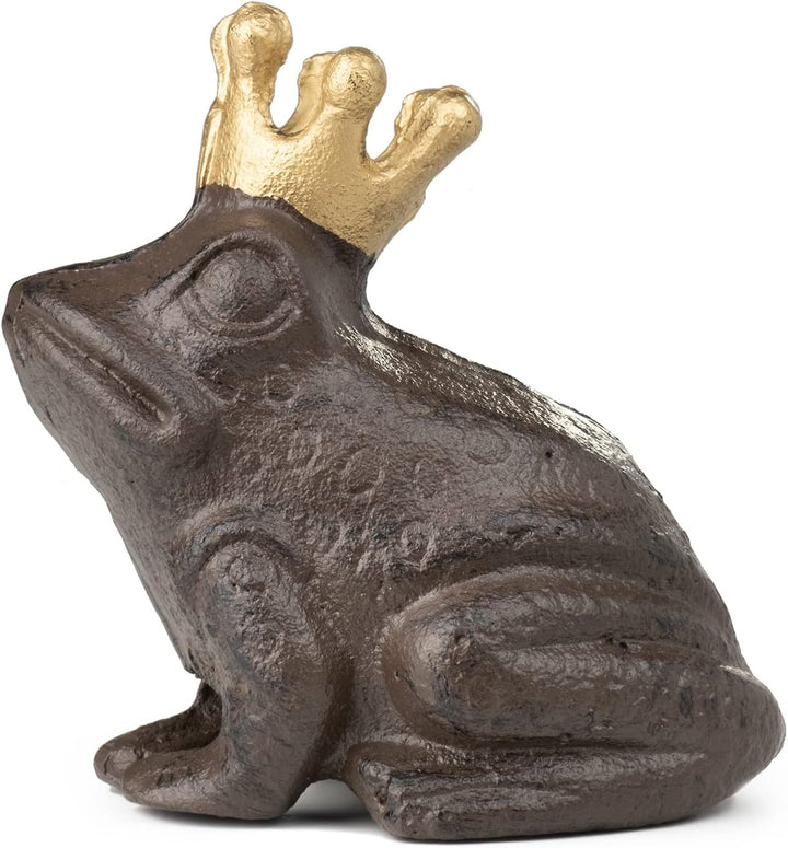 Moritz Deko Figur Frosch Garten Froschkönig Krone Märchen Schlüsselversteck für draussen Gusseisen G