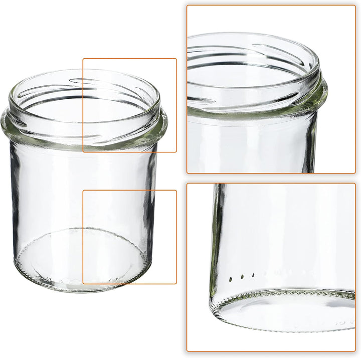 KADAX 10er Set Marmeladengläser 350ml TO82, Einmachgläser Vorratsgläser Mason Jar mit Schraubdeckel,