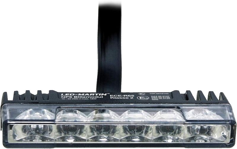 LED-MARTIN NP6 Frontblitzer - gelb - ECE-R65 Klasse 2 - Tag-/ Nachtschaltung