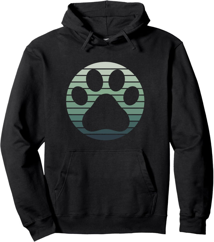 Pfoten-Katzen-Hund, Vintage-Outfit, für Herren, Damen, Retro, Katzen, Hunde Pullover Hoodie