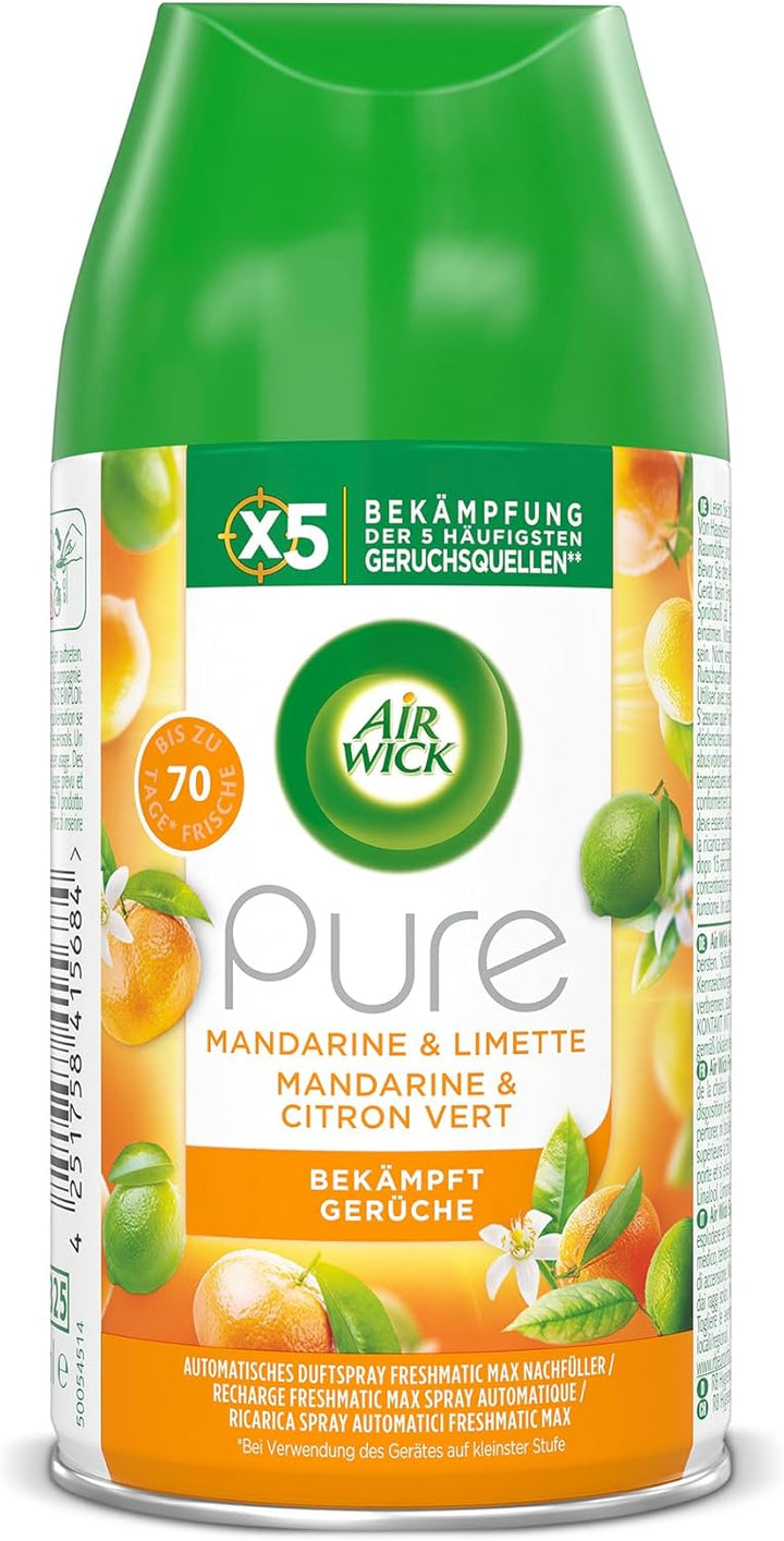 Air Wick Freshmatic Max Raumspray – Nachfüller für den Air Wick Freshmatic Max – Duft: Pure Mandarin