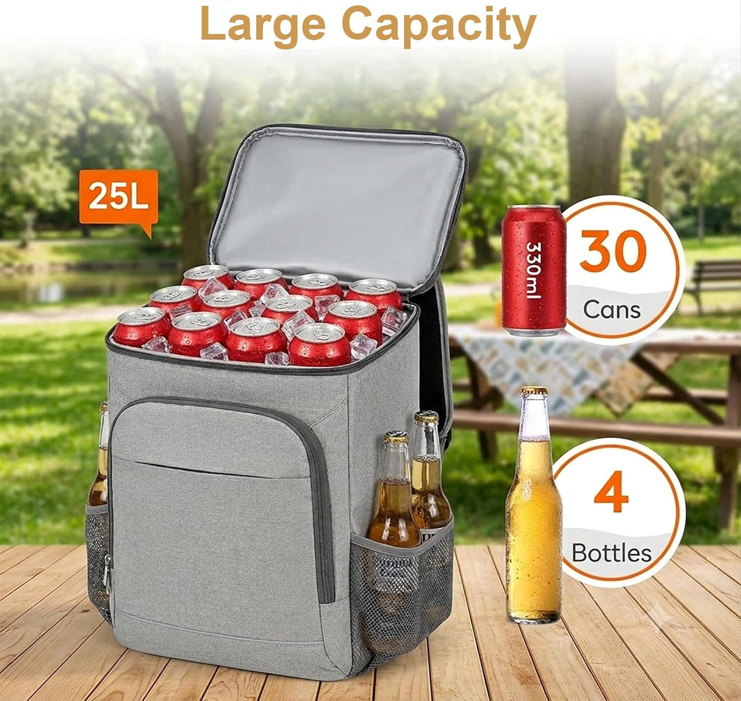 25L Kühlrucksack Isolierter Kühltasche Rucksack mit PEVA-Innenfutter, Leichter Thermo Kühlrucksack f
