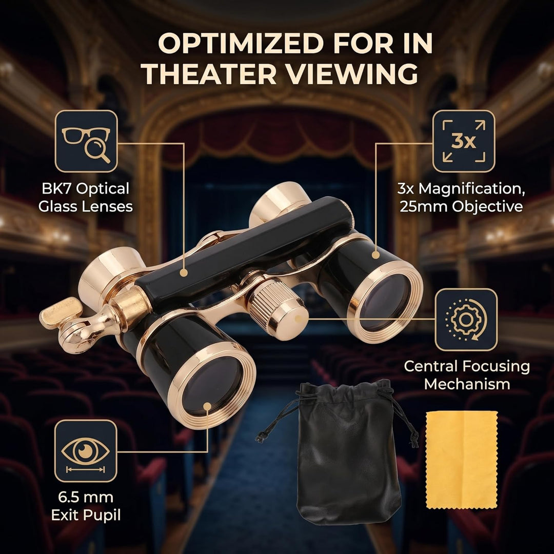 Fernglas für Oper, 3X25 Opera Fernglas Teleskop Theater Tragbares Teleskop Theater Opernglas Ferngla