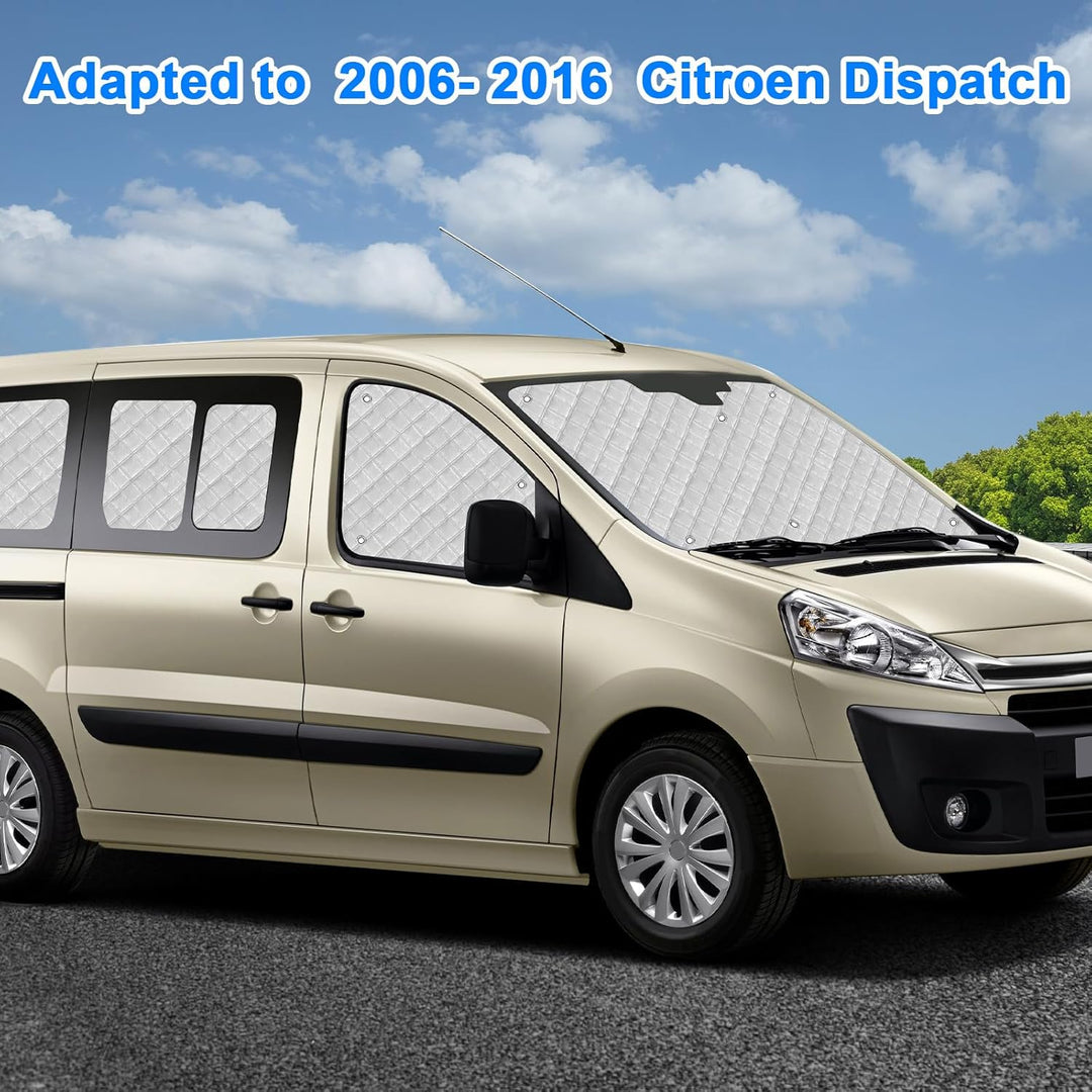 Thermomatte Fahrerhaus Innen Kompatibel mit Citroen Dispatch 2006-2016, 11PCS SWB Faltbare Isolierte
