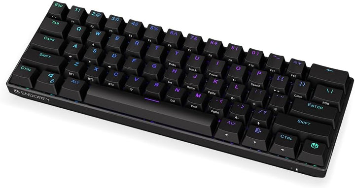 ENDORFY Thock Compact Wireless Red, Compact 60% Mechanical Keyboard, Wireless Modes, Hot-swappable S