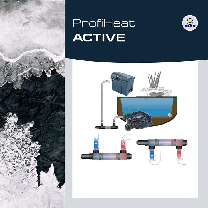 FIAP ProfiHeat Active 1.000 - Teichheizer - Edelstahl - Thermostat - Eisfreihalter - Gartenteich - K