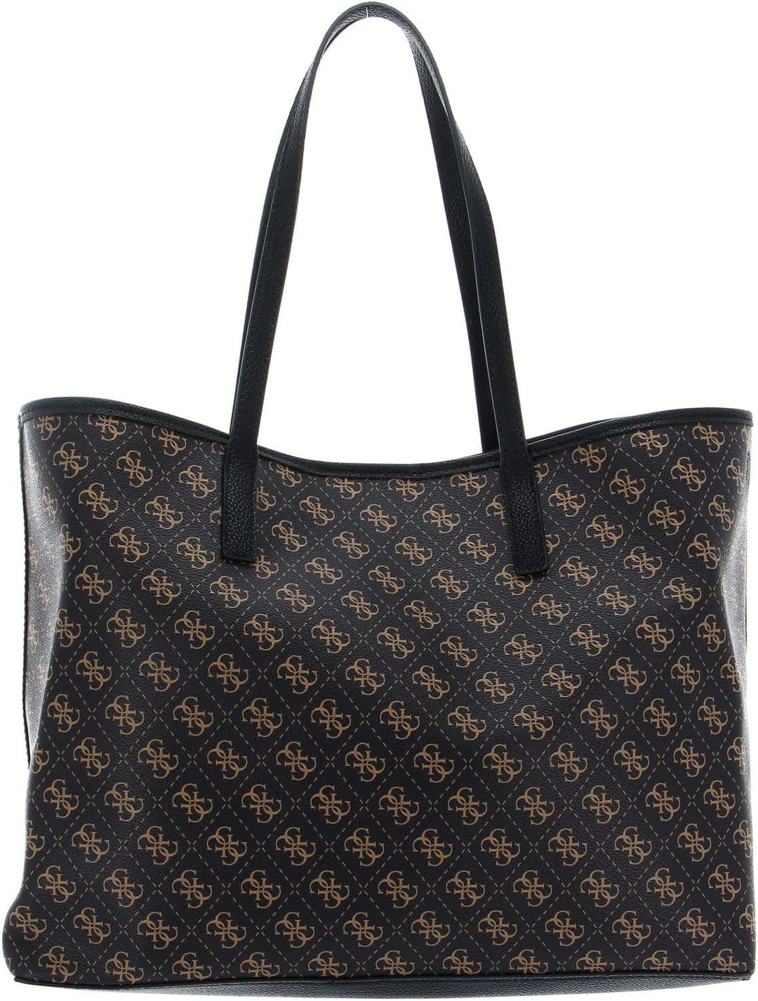 GUESS Damen Vikky Tote TOTE L Brown Logo, L Brown Logo