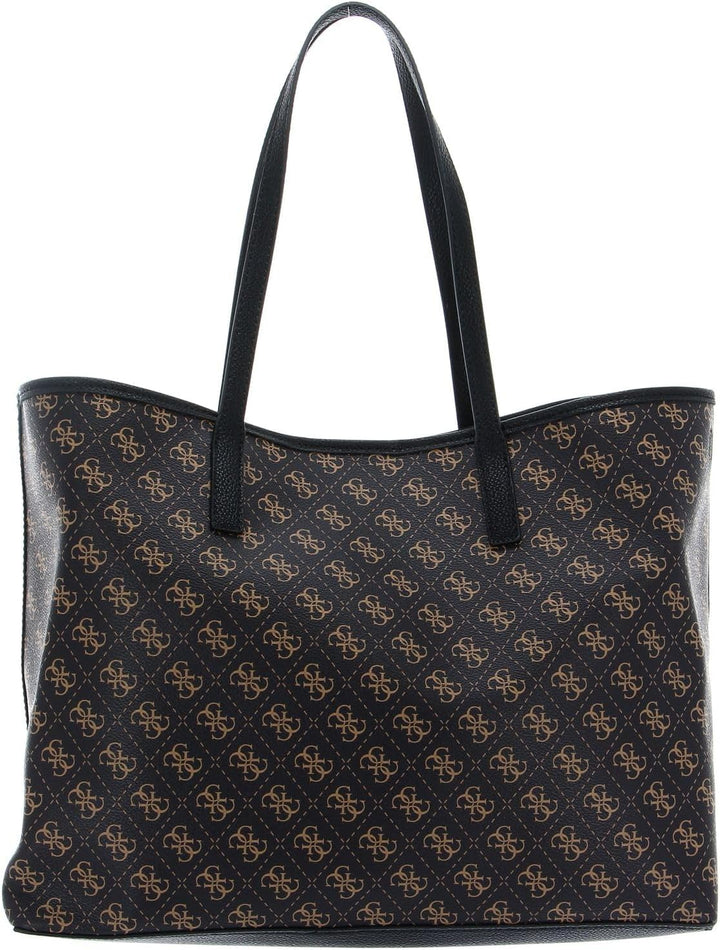 GUESS Damen Vikky Tote TOTE L Brown Logo, L Brown Logo