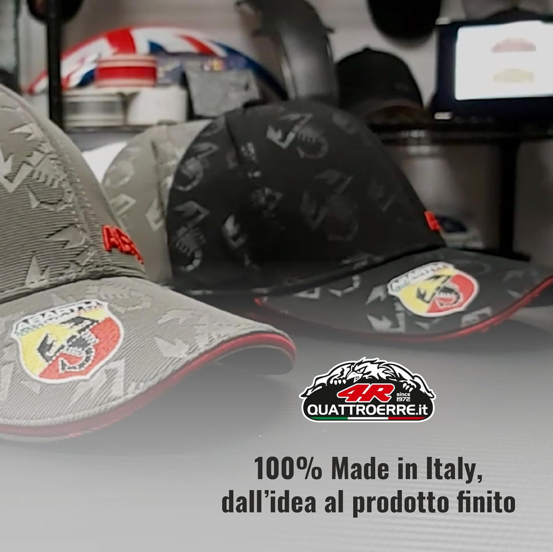 Abarth Schwarzer Hut mit Gebogenem Visier Single, Single