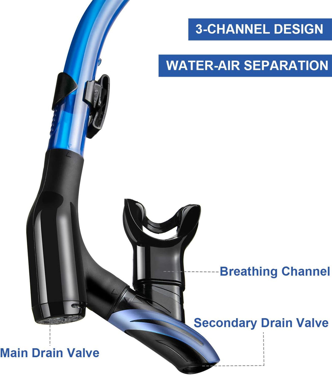 Dorlle Schnorchelset Schnorcheln Set mit Schnorchel und Taucherbrille，wasserdichte Tauchmaske Anti-F