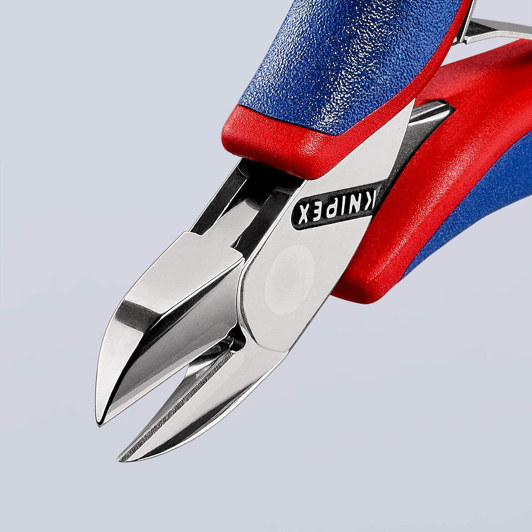 Knipex Elektronik-Seitenschneider mit Mehrkomponenten-Hüllen 115 mm (SB-Karte/Blister) 77 02 115 SB