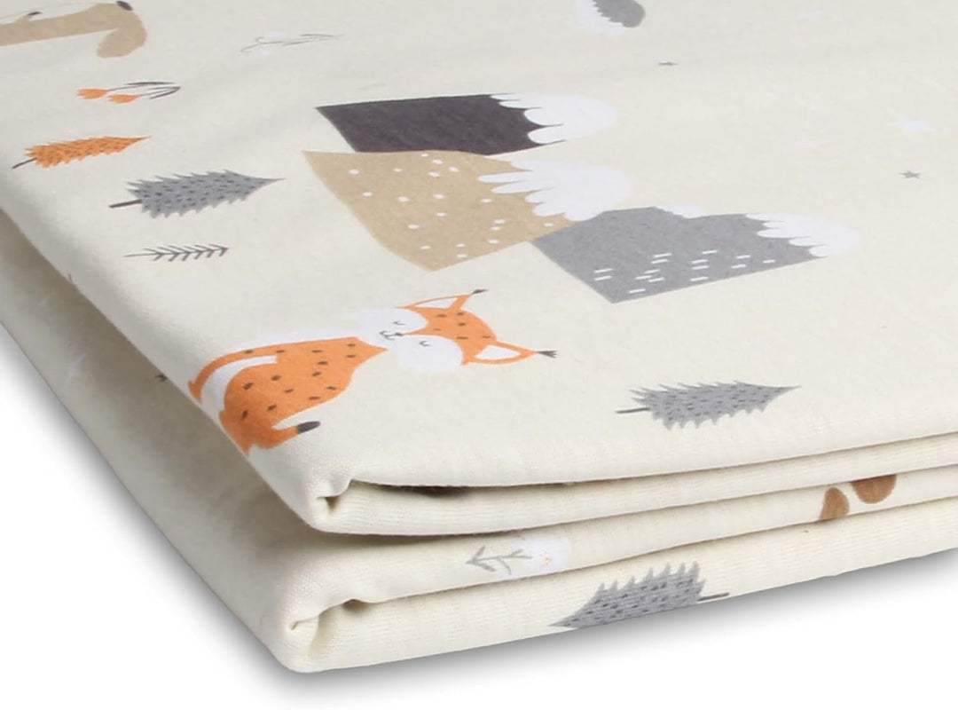 schlummersack Kinder Bettwäsche Set 100x135 Bergtiere aus 100% Baumwolle, Wendbar, mit Reissverschlu