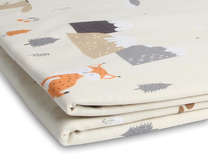 schlummersack Kinder Bettwäsche Set 100x135 Bergtiere aus 100% Baumwolle, Wendbar, mit Reissverschlu