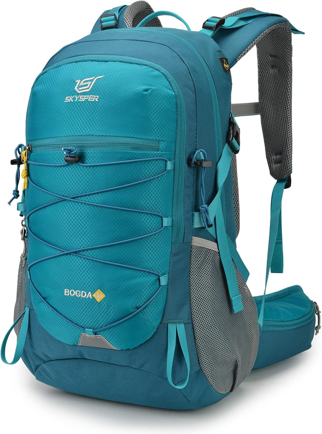 BOGDA 35 Wanderrucksack 35L Camping Backpack mit Rückenbelüftung & Trinksystem Trekkingrucksack aus