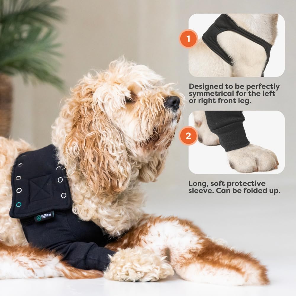 Suitical Recovery Sleeve Hund, XL, Schwarz Schwarz XL, Schwarz XL