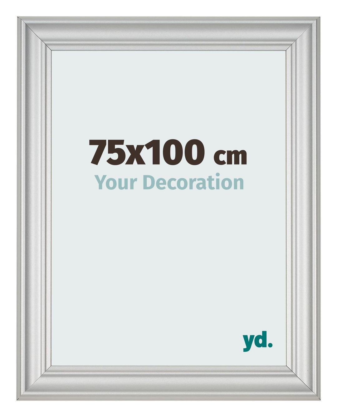 yd. Your Decoration - Bilderrahmen 75x100 cm - Silber Matt - Bilderrahmen aus MDF mit Acrylglas - An