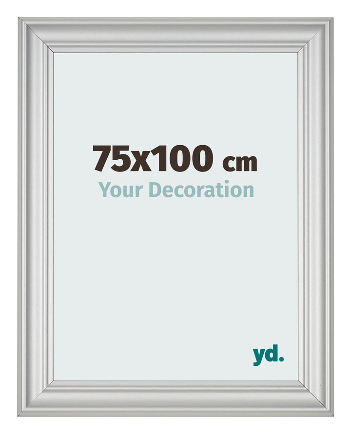 yd. Your Decoration - Bilderrahmen 75x100 cm - Silber Matt - Bilderrahmen aus MDF mit Acrylglas - An