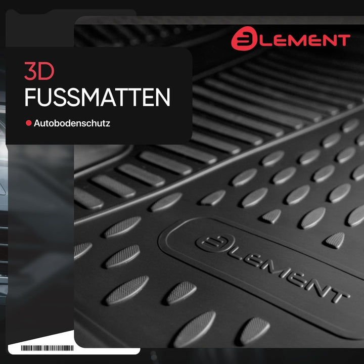 Element 3D Passgenaue Premium Antirutsch Gummimatten Fussmatten OPEL Grandland X A18 X75 2017->