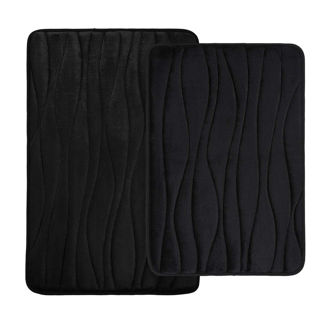 Homaxy Badematten Set 2 teilig Memory Foam Saugfähige Badteppich Set rutschfeste Waschbar Badvorlege