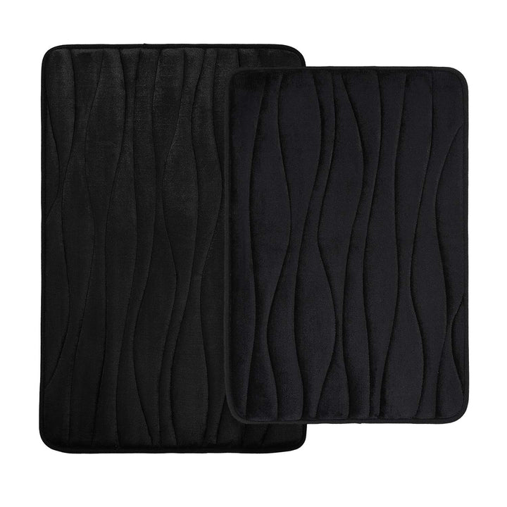 Homaxy Badematten Set 2 teilig Memory Foam Saugfähige Badteppich Set rutschfeste Waschbar Badvorlege