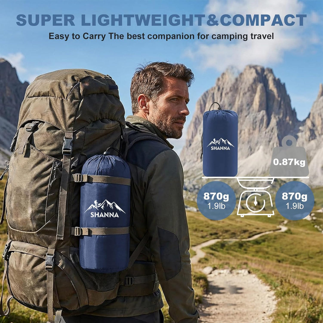 SHANNA Isomatte Outdoor Camping Luftmatratze: Verdicktes 8cm Ultraleichte Schnellaufblasend Matratze