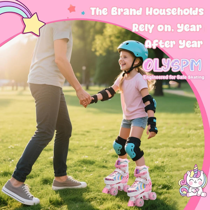Rollschuhe Kinder Rollschuhe Verstellbar Rollschuhe Damen,LED Rollschuhe und 4 Grössen verstellbar,R