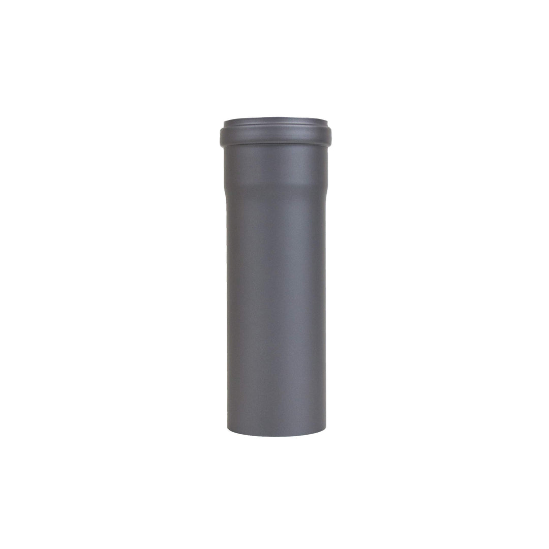 LANZZAS Pelletrohr 250 mm Verlängerung - im Durchmesser 80 mm - Farbe: gussgrau - inklusive Silikon-