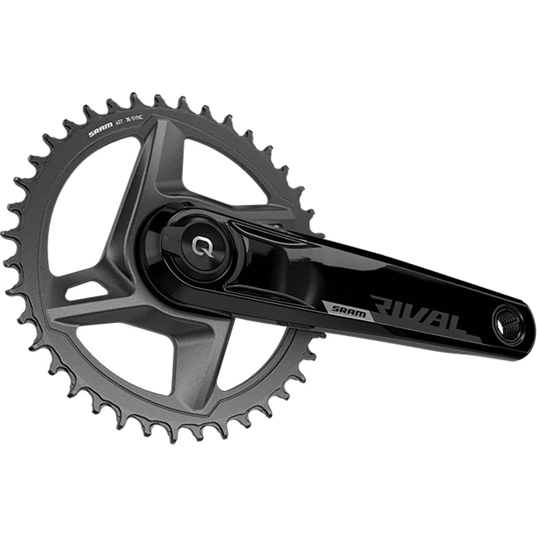 SRAM Rival Axs 1X 12-Gang-Leistungsmesser Kurbelgarnitur Schwarz 40, Schwarz 40