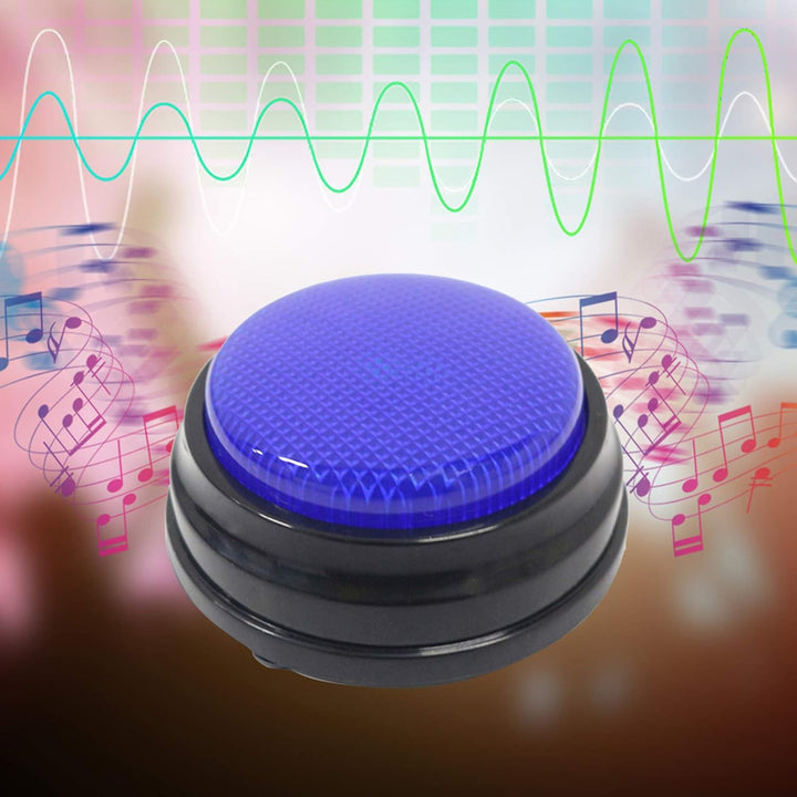 Irishom 4 Stück Buzzer mit Aufnahmefunktion und Licht Sprachaufzeichnung Sound-Taste Interaktives Re
