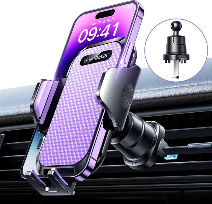 VANMASS Handyhalterung Auto 2025 Upgrade Patent Handyhalter Auto Lüftungshaken Bombenfest Handy Halt