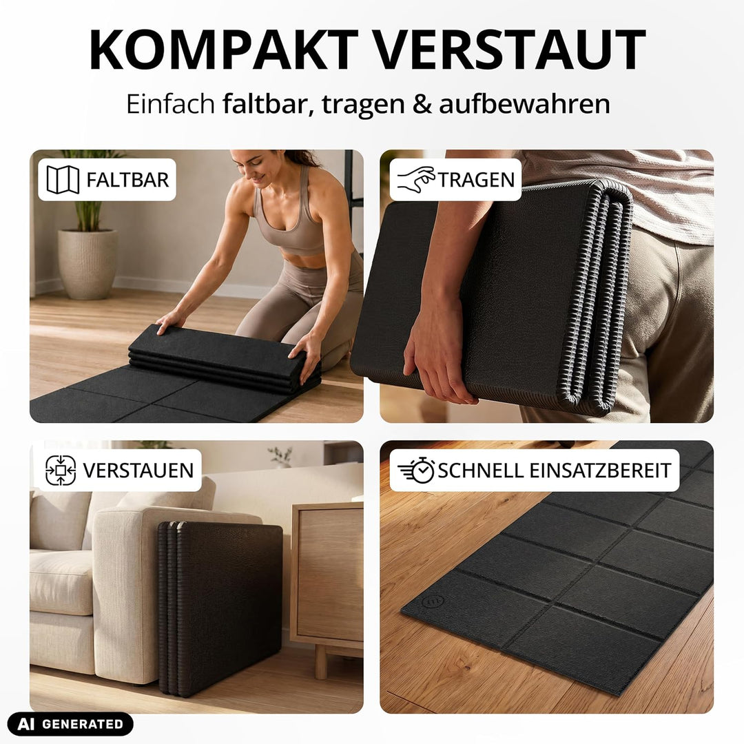 bemaxx Bodenschutzmatte Fitness PVC - für Fitnessgeräte Sportgeräte Laufbandmatte rutschfest, Unterl