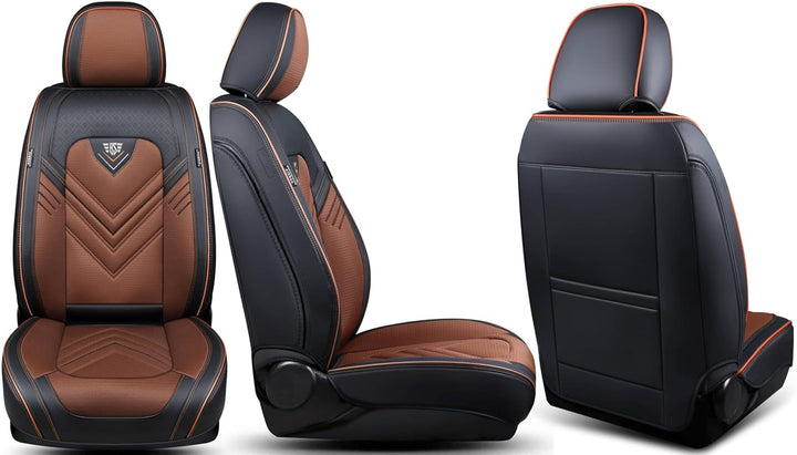 Schonbezüge Sitzbezüge für Mitsubishi Outlander 3 Bj ab 2012 in Schwarz/Braun SL2