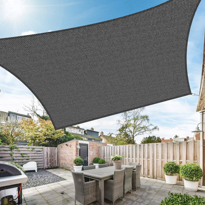 Duerer Sonnensegel 3x2.5m Rechteckig Sonnenschutz Garten Balkon und Terrasse, 95% UV Schutz, 185g/m²