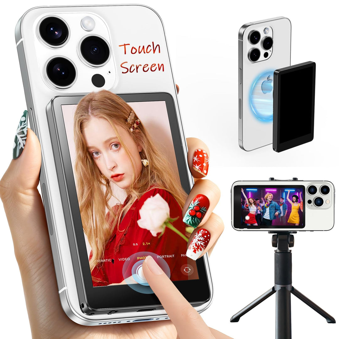 Vlog Handy Selfie Monitor：4" Vlog Selfie Monitor Bildschirm mit Magnetischer | Smartphone Rückkamera