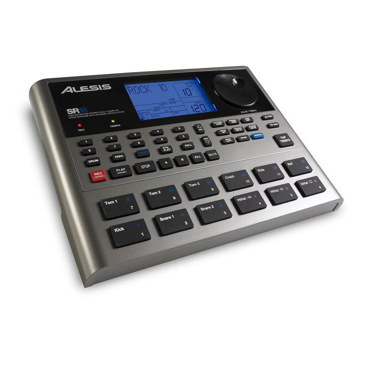 Alesis SR18 - Portables Drum Machine mit Effekten, 175 Preset Patterns und 32MB Samplespeicher mit P
