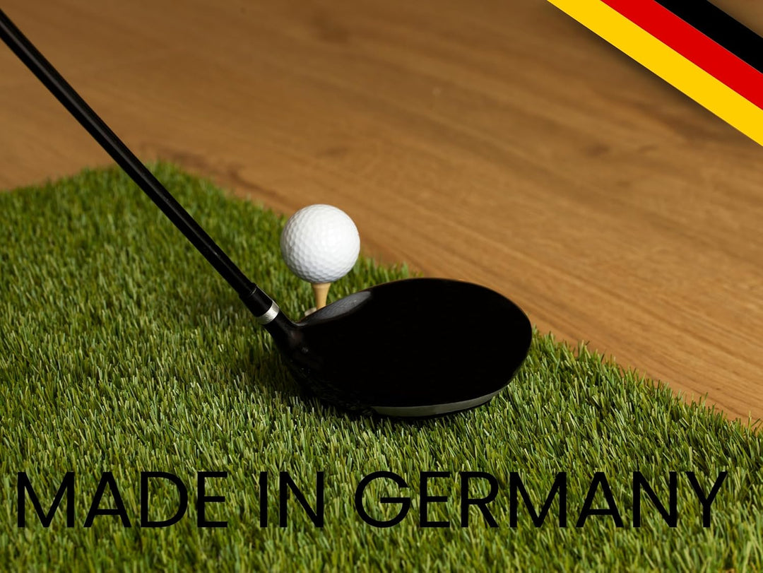 Abschlagmatte Golf 85 x 65cm, Outdoor, Indoor, inkl. Teehalter + Tee verstellbar, chippen, Driven, z