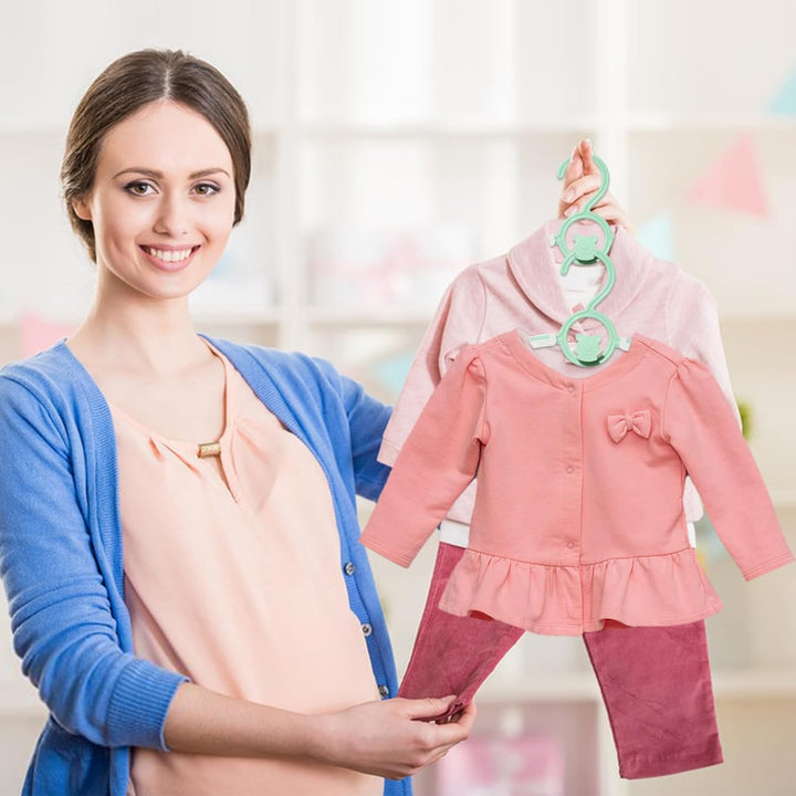 JurciCat 20 stück Kinderkleiderbügel Fkleiderbügel Kinder Kinderbügel Ausziehbare Kunststoff mit Sta