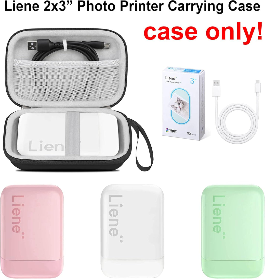 Elonbo Tragetasche für Liene 2x3 Fotodrucker, Tragbarer Instant-Drucker Reisehalter, Mini-Bild-Druck